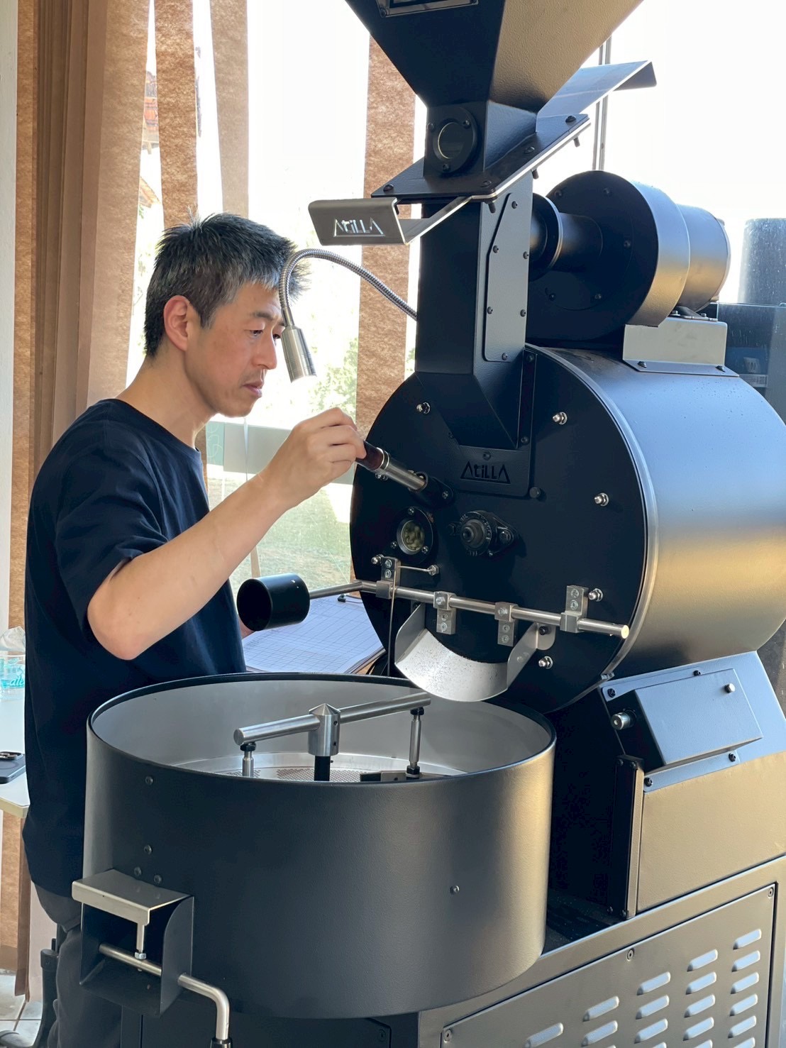 ATILLA焙煎機での焙煎